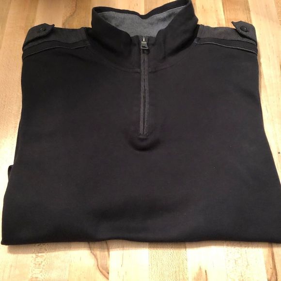 MEXX Quarter Zip Military Style Long Sleeve Shirt with‎ Epaulettes - Size… - Picture 3 of 7